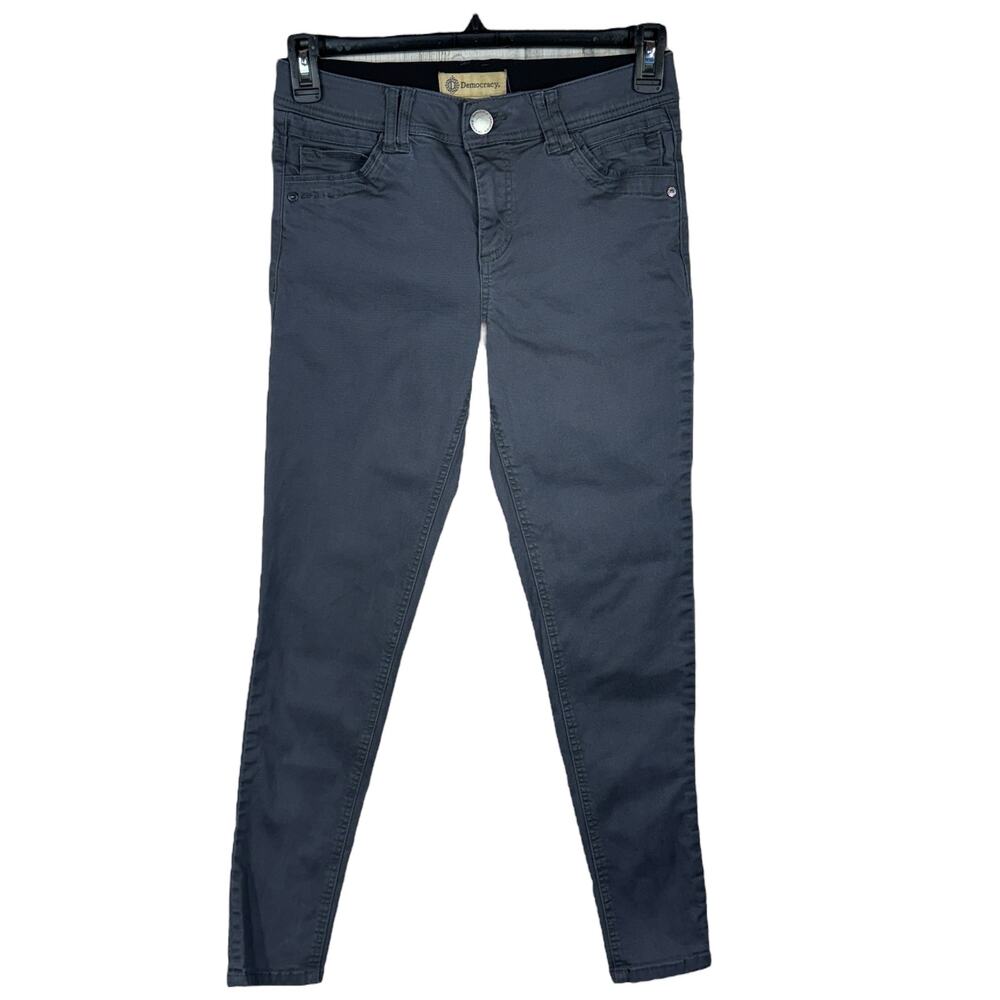 Democracy SZ 6 “Ab”technology Skinny Ankle Jeans Stretch Mid-Rise Zip-Fly Gray
